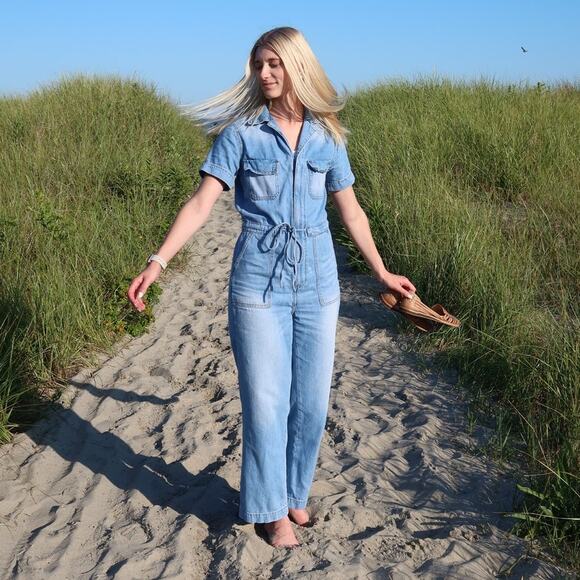 Kancan Paula Wide Leg Coveralls Denim Small - Picture 3 of 15